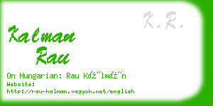 kalman rau business card